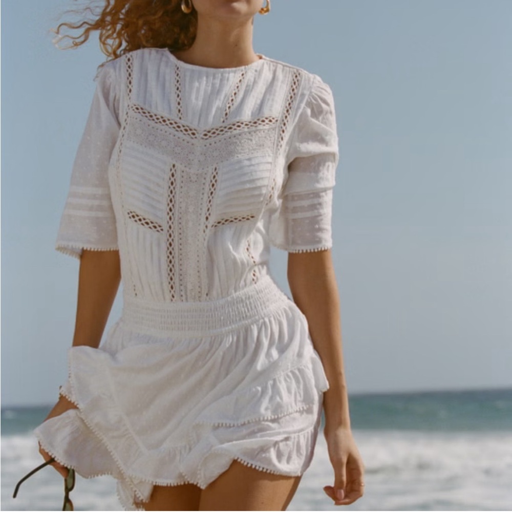 Abercrombie & Fitch Short-Sleeve Easy Waist Ruffle Skort